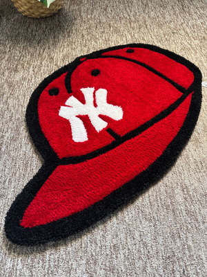 Χειροποίητο χαλί New York Yankees Cap καινούργιο 78x50cm