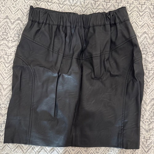 Bsb leather skirt like new, black, size S