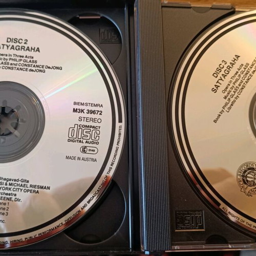 Philip Glass Satyagraha triple CD used, classical