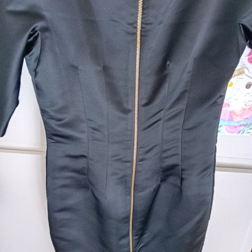 Access dress new small with back zipper, satin texture