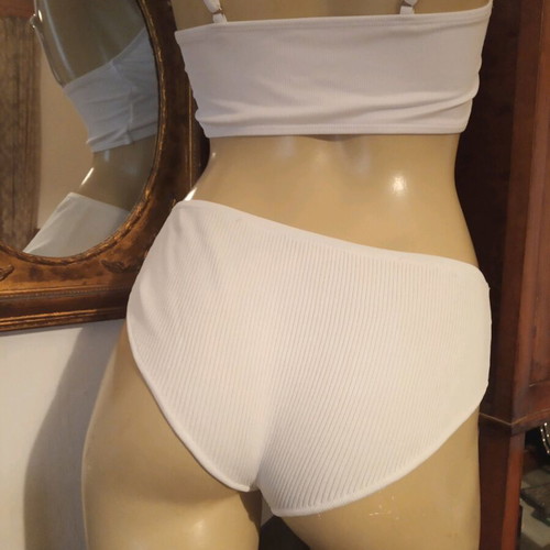 White bikini swimsuit used, size small
