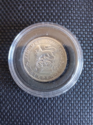 Silver British coin 6p 1926 used