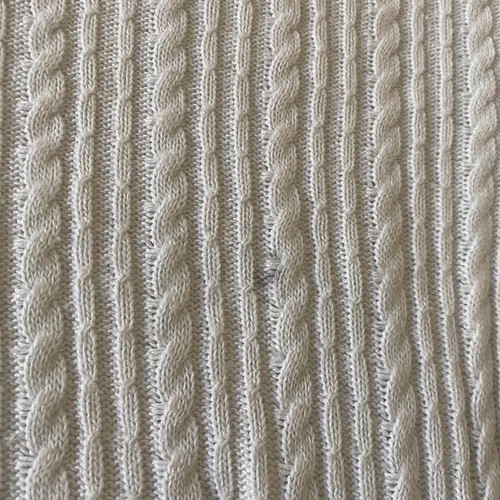 Women's cotton sweater with blue details, used