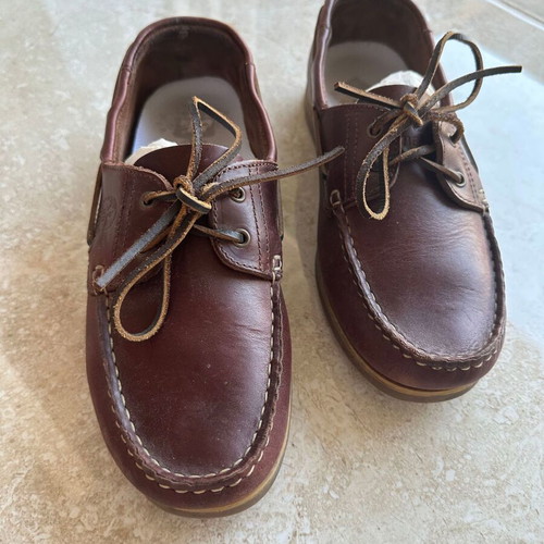 Lumberjack Sailor men's leather boat shoes size 41 like new, brown