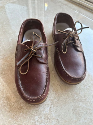 Lumberjack Sailor men's leather boat shoes size 41 like new, brown