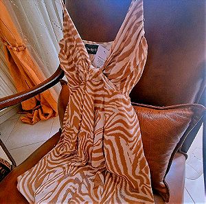 Επισημο φορεμα γυναικειο Καλοκαιρινο Ιταλικό Ιριδιζον, Α Γραμμη, αφόρετο με την ετικέτα του