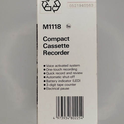 SANYO M1118 Cassette Walkman used, slow motion playback, needs service