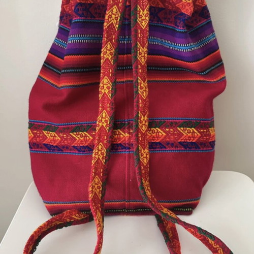 Backpack lama handmade new, red