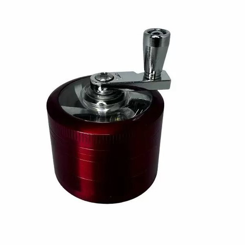 Metallic grinder with mill 40x50mm 3-position red new