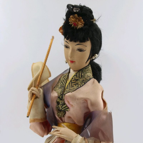Geisha doll handmade 35 cm used