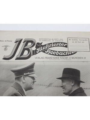 Illustrierter Beobachter περιοδικό ναζιστικού κόμματος, τεύχος 39, 1943