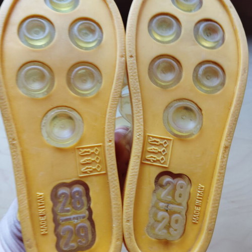 Silicone sandals like new, size 28/29, orange