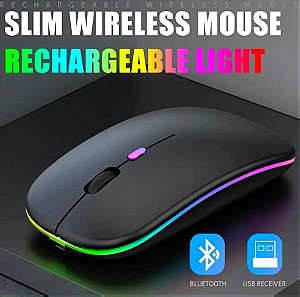 New ποντίκι Bluetooth Wireless Ασύρματο (ενσωματωμένη μπαταρία) "Με εφέ φωτισμού"