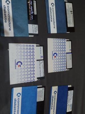 Commodore diskettes used, pack of 6 for Commodore 64/128