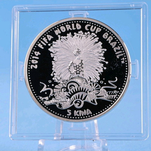 Silver Coin 5 Kina 2014 FIFA World Cup proof new 20g