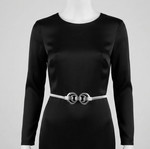 Elastic belt, adjustable, silver