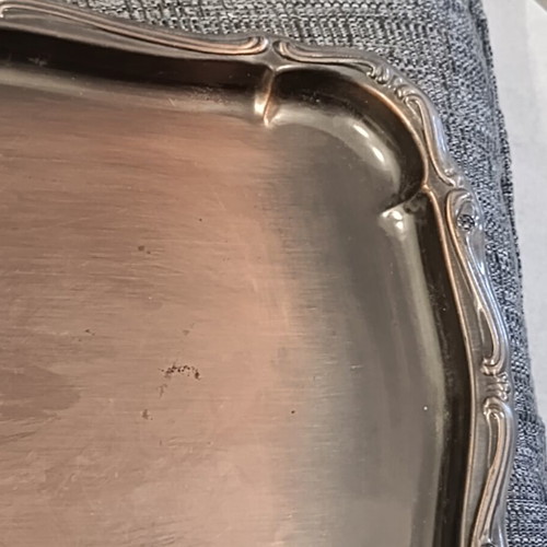 Vintage serving tray used, 30x23 cm