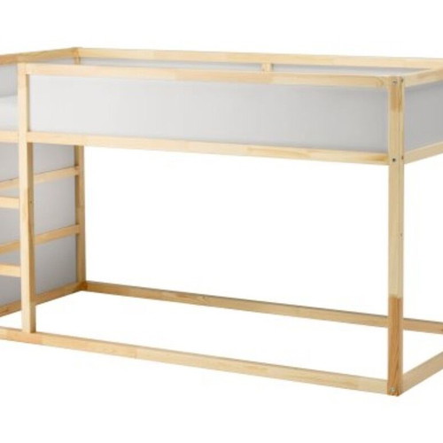 Low bed used that converts to high bunk with 2 mattresses