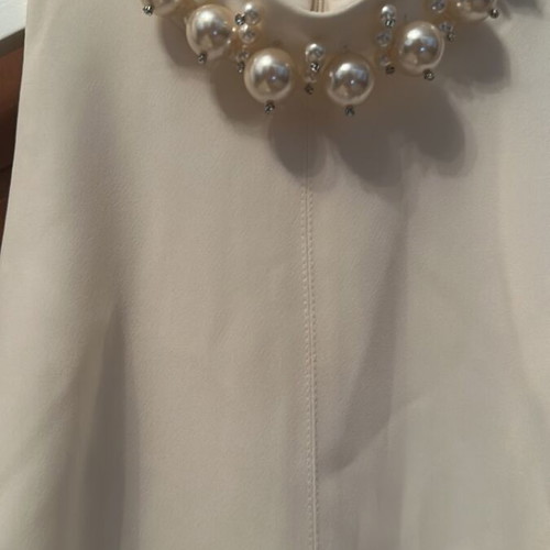 Zini Atelier White Dress with Pearls like new