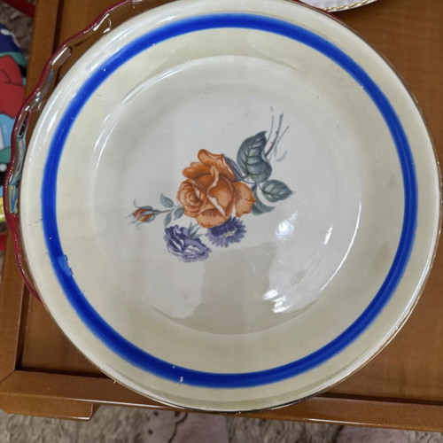 Plate used with rose design