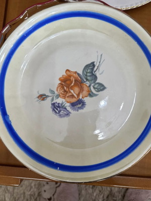 Plate used with rose design