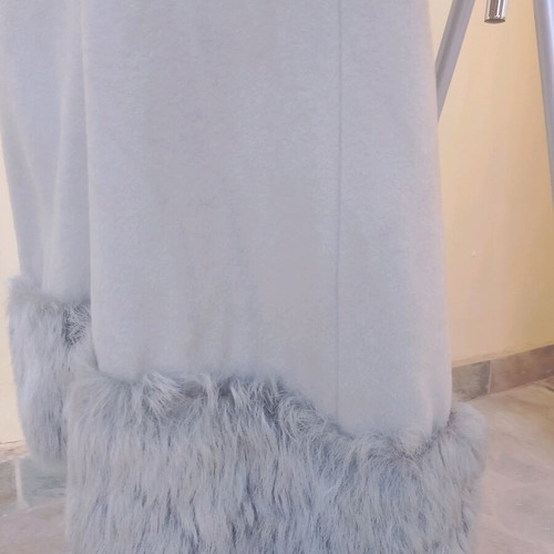 Yell vintage coat used, size S 36, gray turquoise