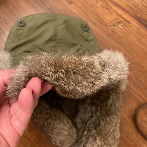 Children's multipurpose fur hat Lapin like new, brown
