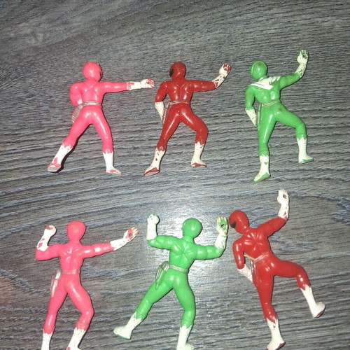 Power Rangers figures used