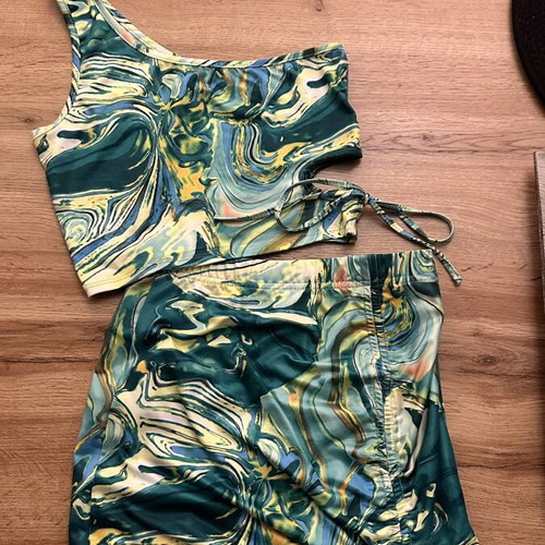 Shein colorful blouse and top set like new, size XS