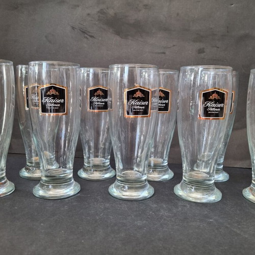 Beer glasses, set of 10, unused