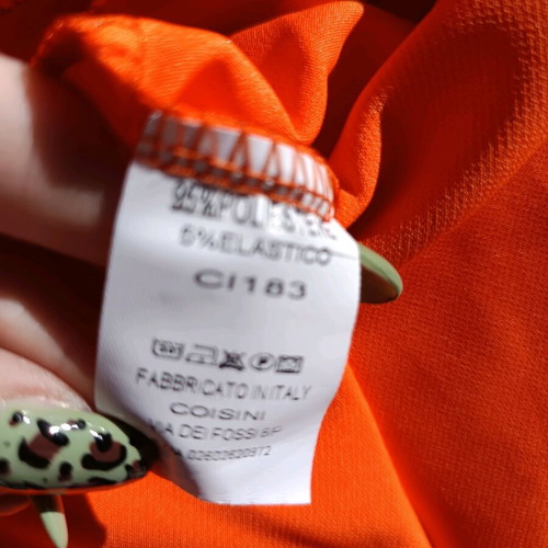 Suit set unused, orange, size S/M, made in Italy