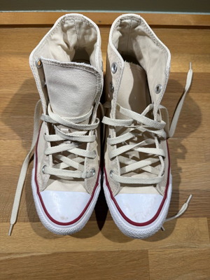 Converse All Star High Tops used, size 39, cream color