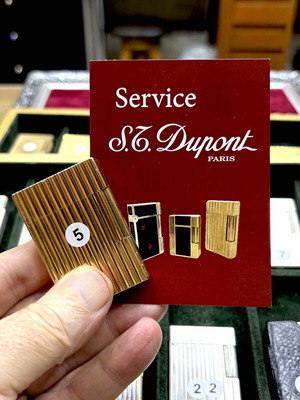 Запалка DuPont N5 златна употребявана, винтидж