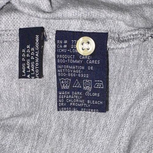 Tommy Hilfiger Polo Shirt gray size M like new