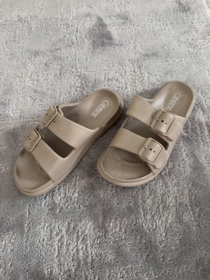 Slippers new, size 36, beige