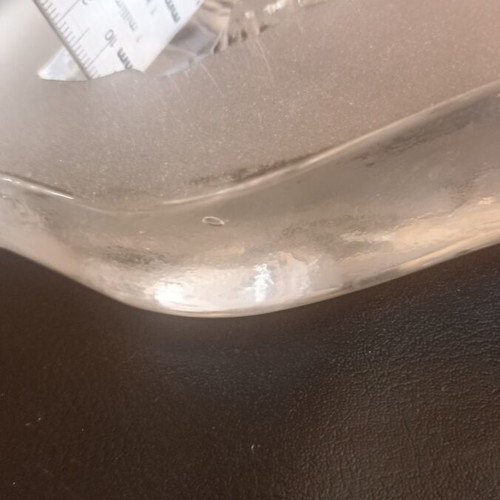 Bergdala Glasbruk Vintage Crystal Paperweight Ice Speed Skater