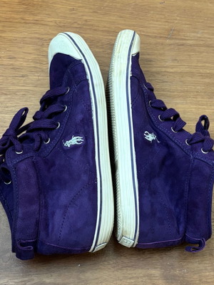Sneakers Polo 38,5 μωβ βελούδο σαν καινούργια