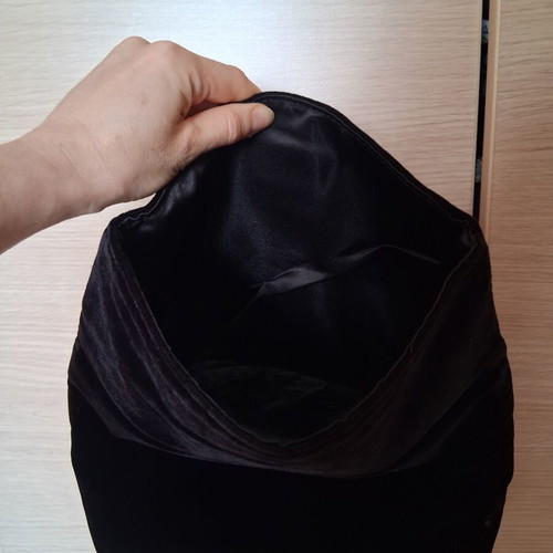 Armani Exchange clutch bag used, black velvet