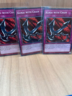 Yu-Gi-Oh Kunai with Chain playset new, 3 cards