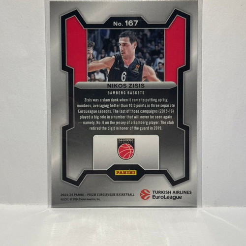 Panini Prizm Euroleague 2023-24 Nikos Zisis #167 card new