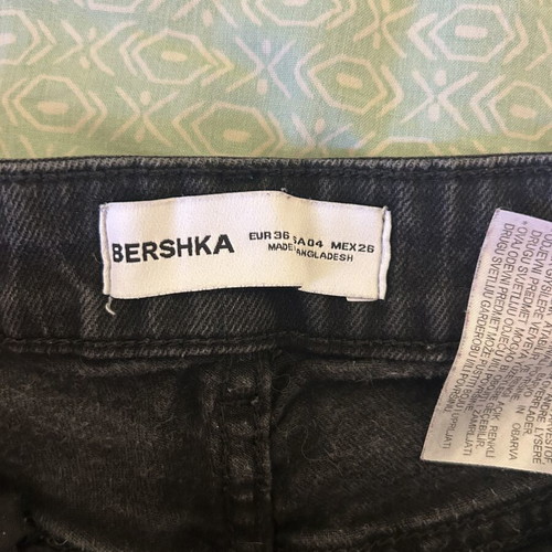 Bershka black denim shorts like new, size S 36 8