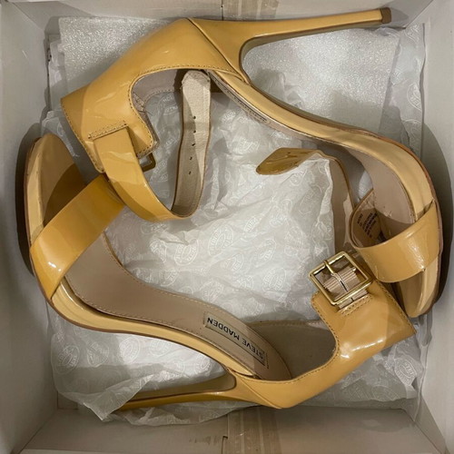 Steve Madden high heel sandals used, beige, size 38.5-39