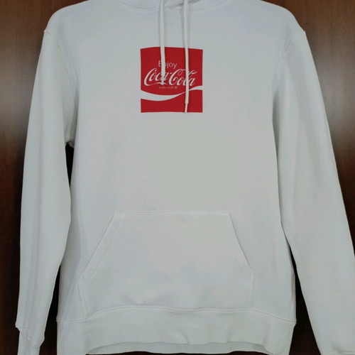 H&M women's sweatshirt with Coca Cola logo size small like new, white