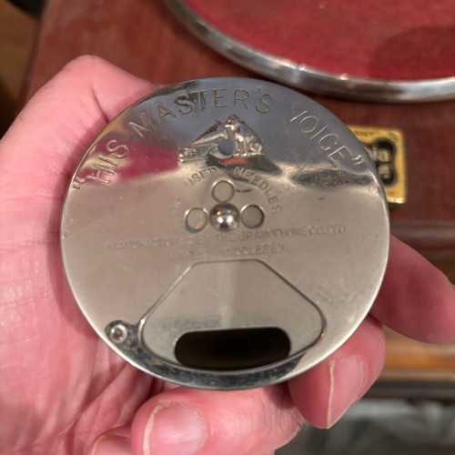 His Master Voice vintage needle box used from 1920s