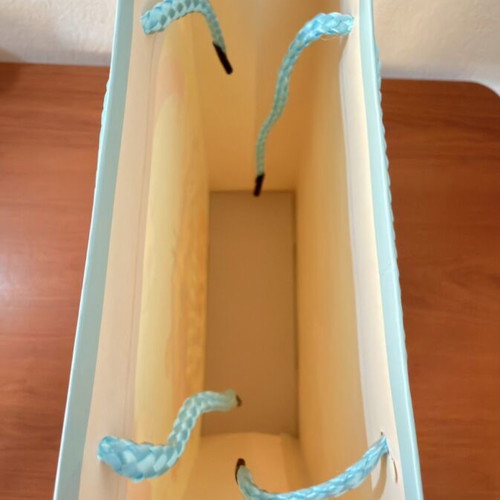 Noah's Ark gift bag with satin ribbon handle