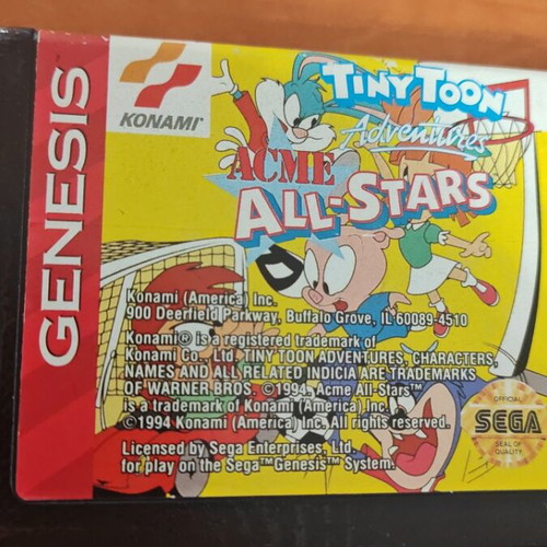 Sega Mega Drive ACME All Stars used game cartridge