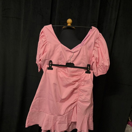 Pink top and skirt set, size M
