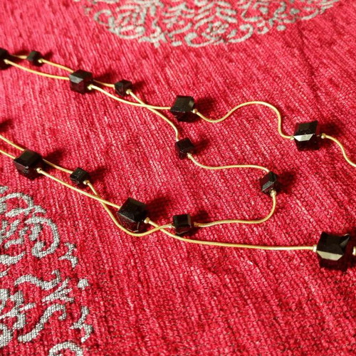Alternative necklace with black cubic crystals from Czech Republic used