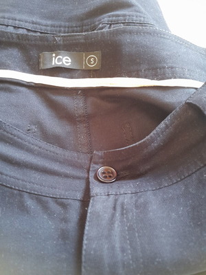 Corduroy skirt black, like new, adjustable hem