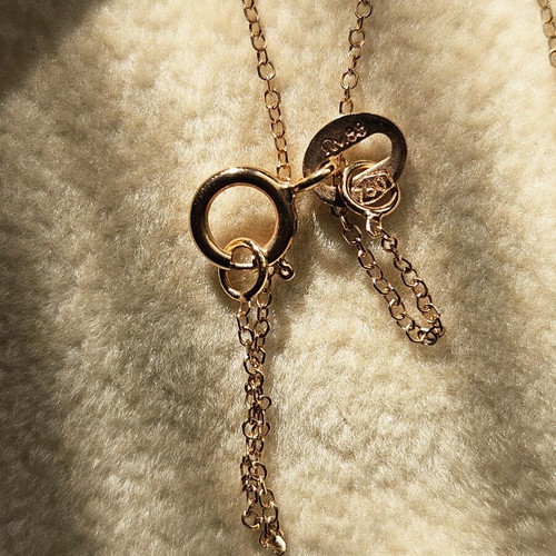 Rose gold evil eye 750 necklace with diamonds